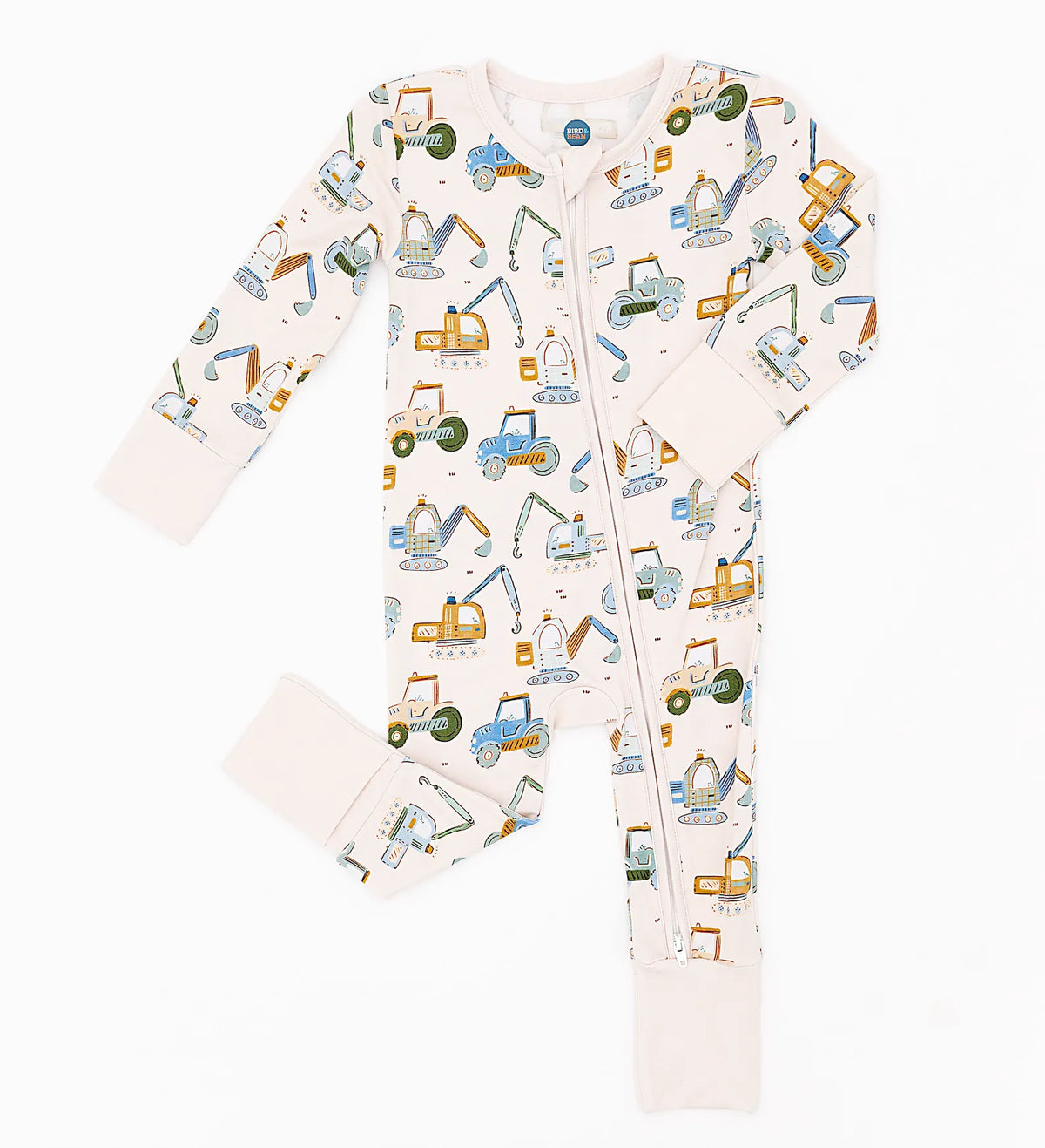 Baby Bamboo Pajamas - Bamboo Sleeper - Little Builder Bird & Bean Lil Tulips