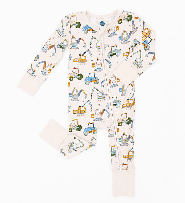 Baby Bamboo Pajamas - Bamboo Sleeper - Little Builder Bird & Bean Lil Tulips