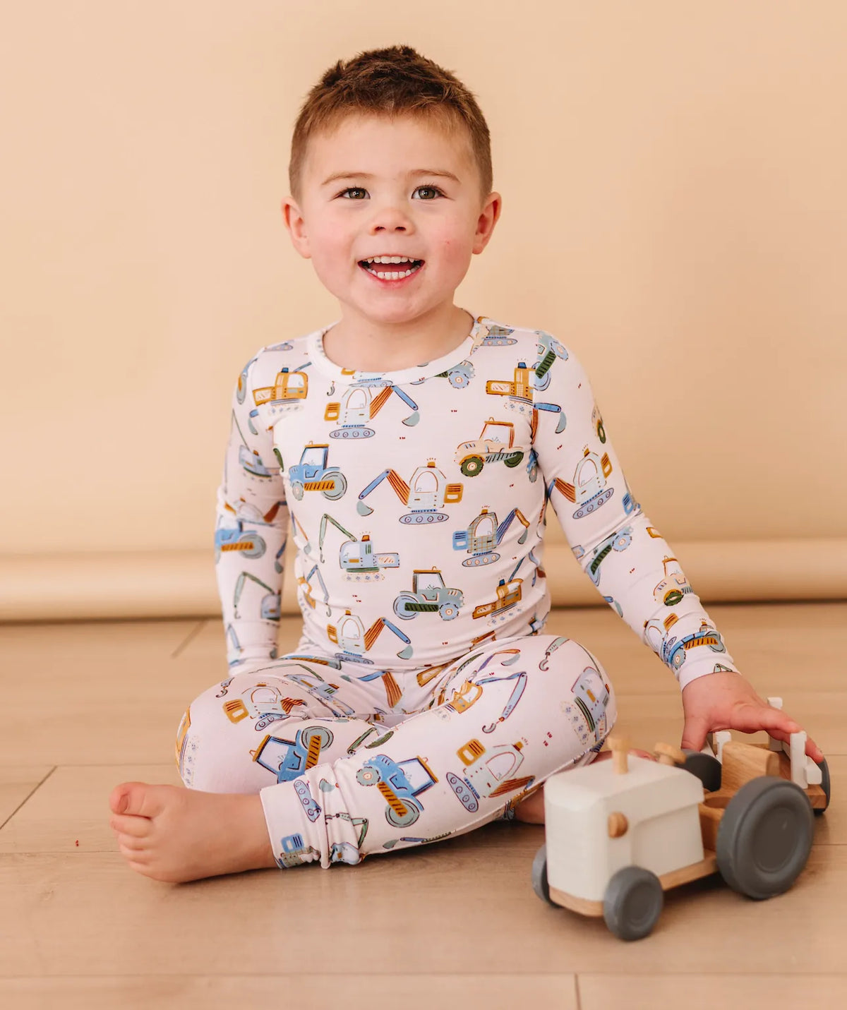 Baby Bamboo Pajamas - Bamboo Sleeper - Little Builder Bird & Bean Lil Tulips