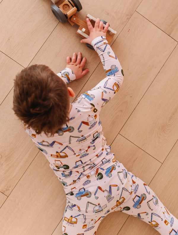 Baby Bamboo Pajamas - Bamboo Sleeper - Little Builder Bird & Bean Lil Tulips