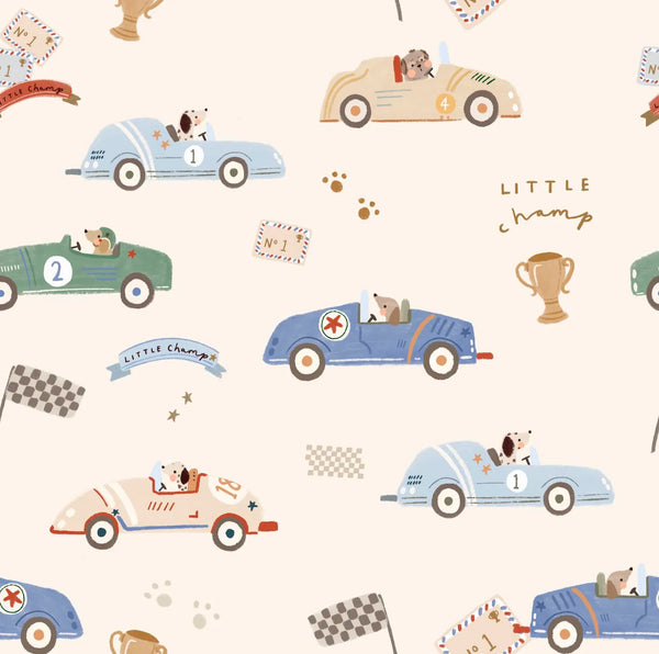 Baby Bamboo Pajamas - Bamboo Sleeper - Little Racer Bird & Bean Lil Tulips