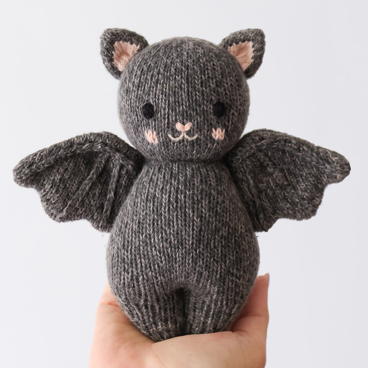 Baby Bat Charcoal Hand Knit cuddle+kind Lil Tulips