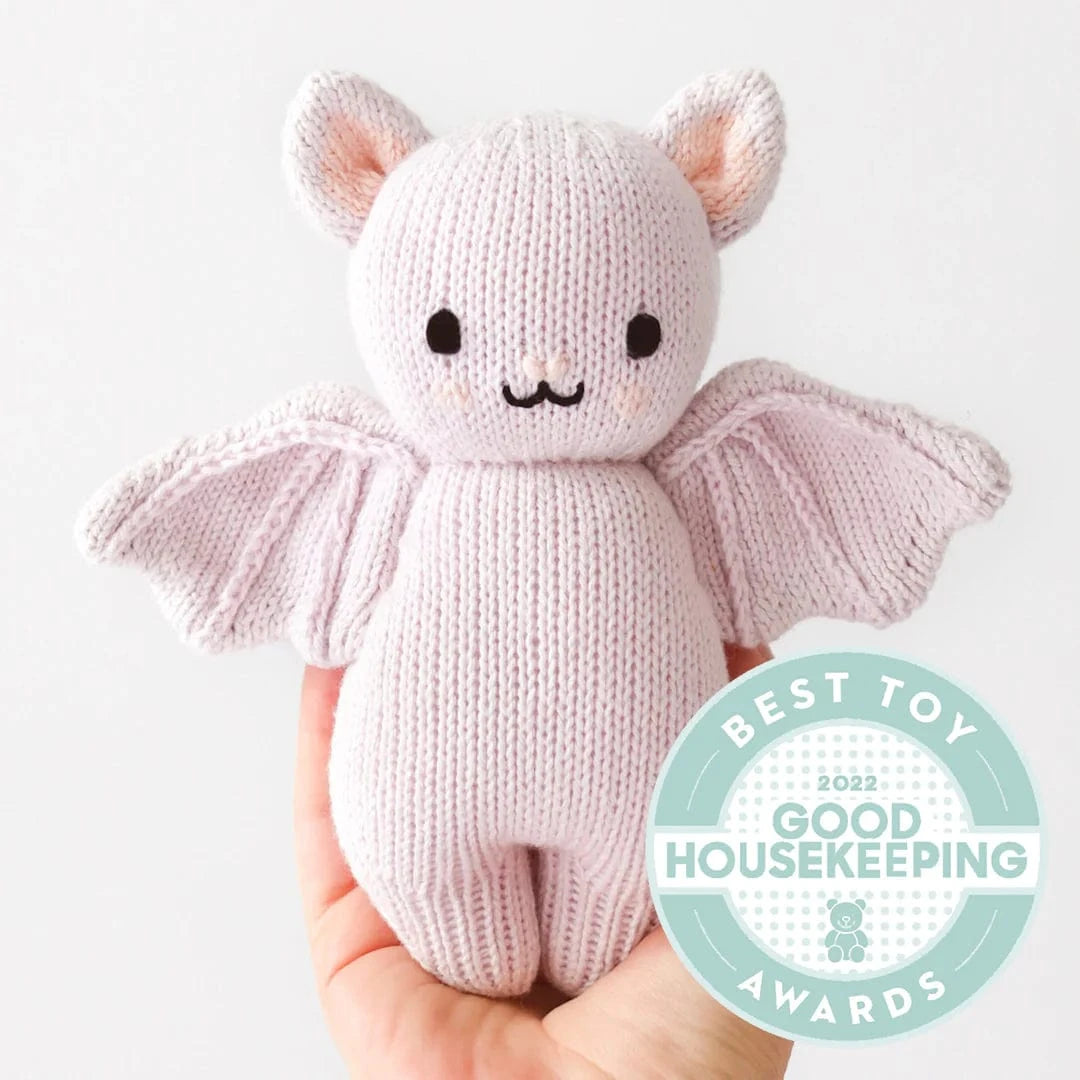 Baby Bat Lavender Hand Knit cuddle+kind Lil Tulips