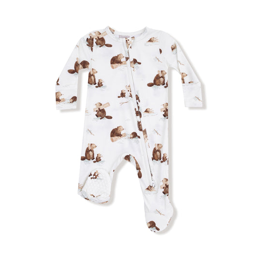 Baby Beavers - 2 Way Zipper Footie Angel Dear Lil Tulips