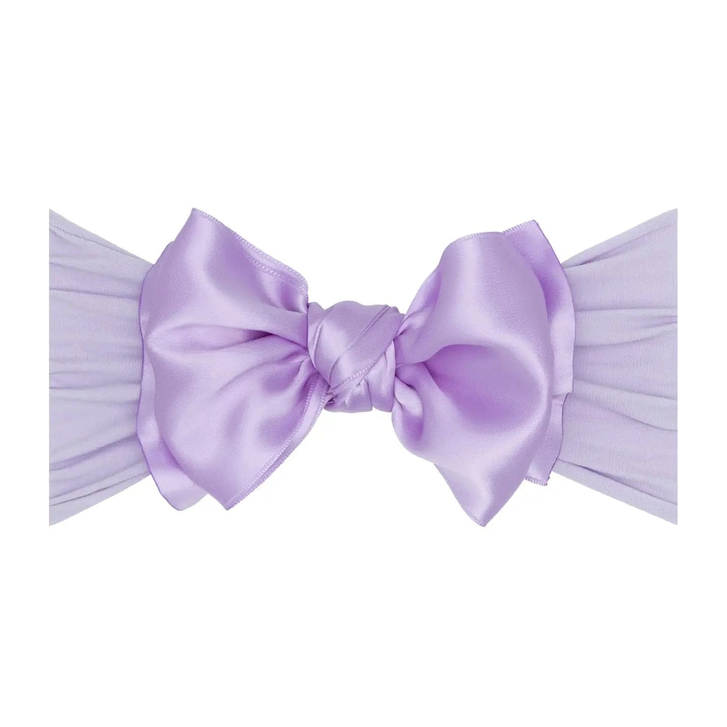 Baby Bling - Nylon Headband with Satin Bow-Light Orchid Baby Bling Bows Headbands Lil Tulips