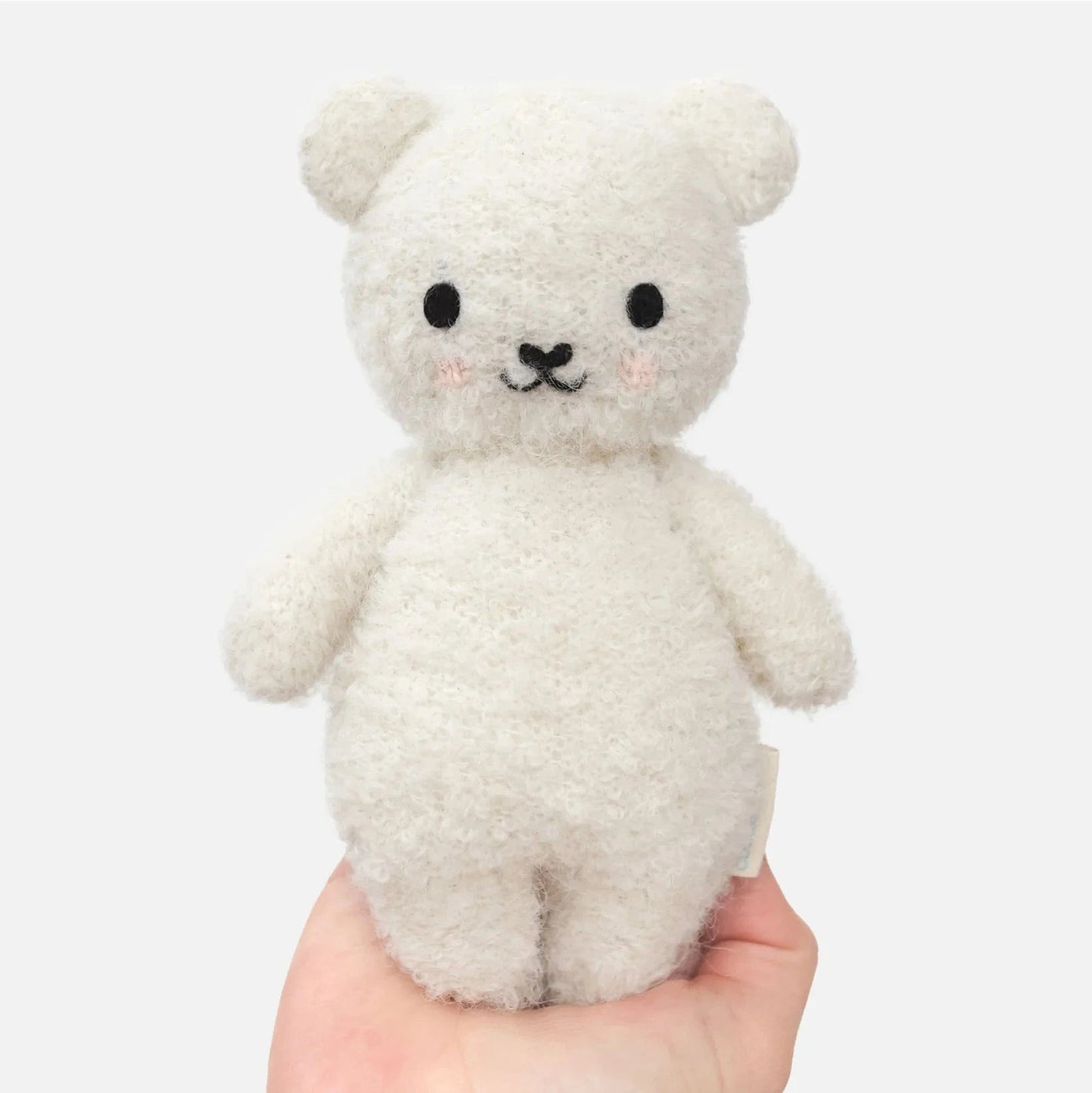 Baby Bouclé Bear Ivory Hand Knit cuddle+kind Lil Tulips
