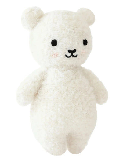 Baby Bouclé Bear Ivory Hand Knit cuddle+kind Lil Tulips