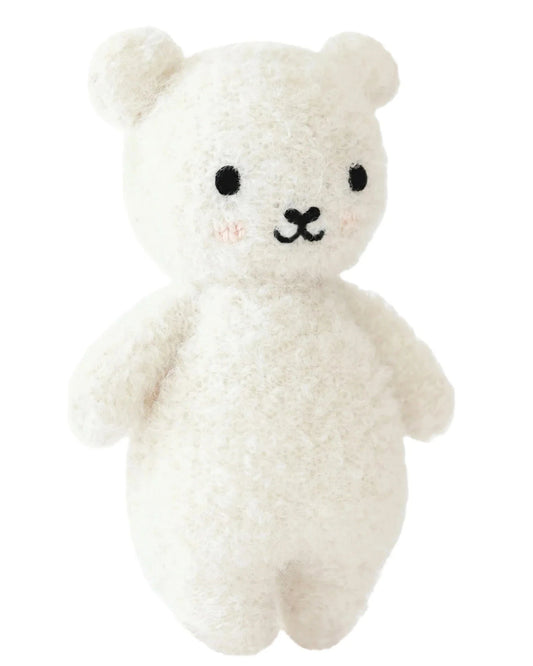 Baby Bouclé Bear Ivory Hand Knit cuddle+kind Lil Tulips