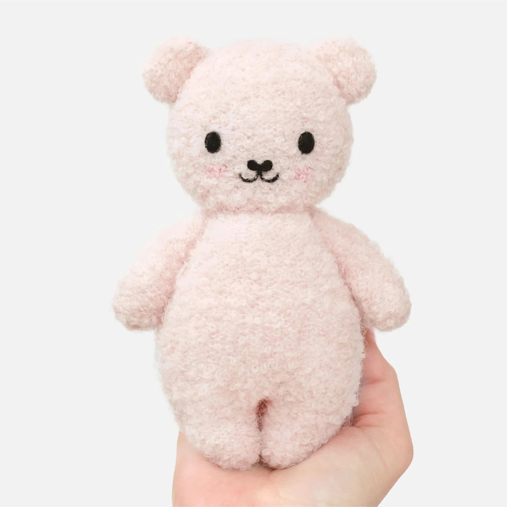 Baby Bouclé Bear Strawberry Hand Knit cuddle+kind Lil Tulips