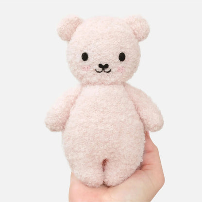 Baby Bouclé Bear Strawberry Hand Knit cuddle+kind Lil Tulips