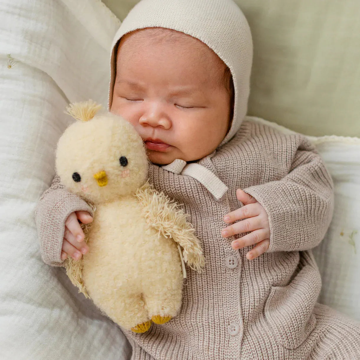 Baby Bouclé Chick (Buttercup) Hand Knit cuddle+kind Lil Tulips