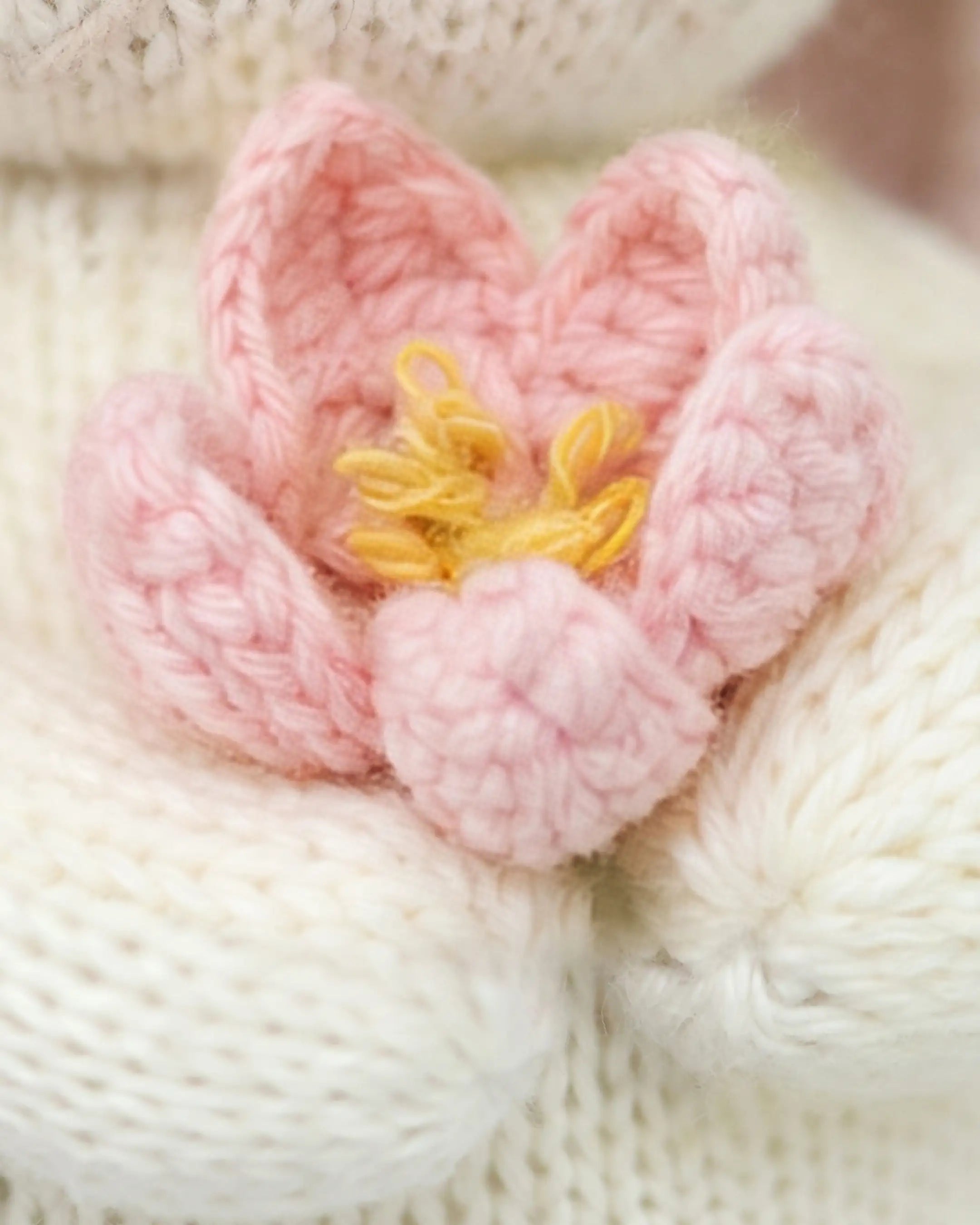 Baby Bunny (blooming tulip) Hand Knit cuddle+kind Lil Tulips