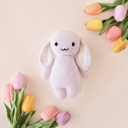 Baby Bunny Lilac Hand Knit cuddle+kind Lil Tulips