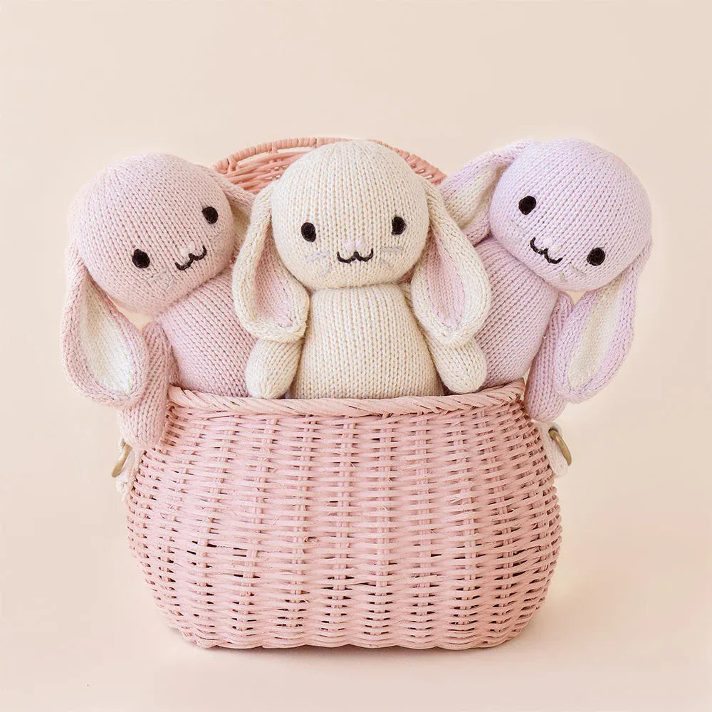 Baby Bunny Lilac Hand Knit cuddle+kind Lil Tulips