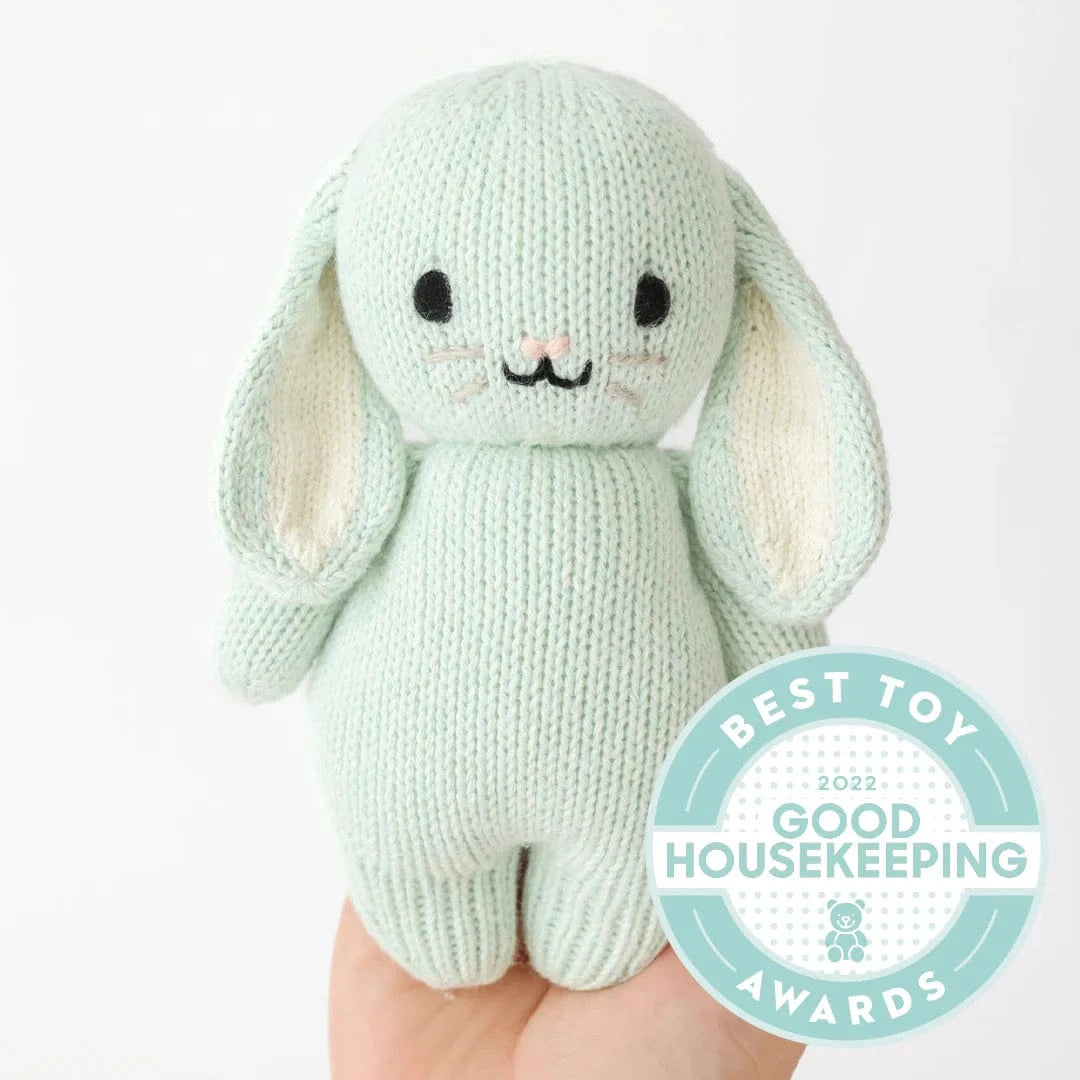 Baby Bunny Mint Hand Knit cuddle+kind Lil Tulips