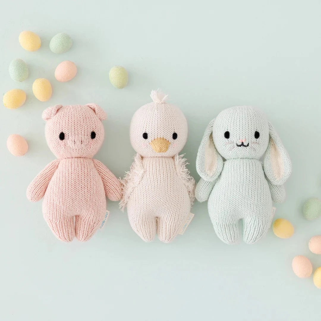 Baby Bunny Mint Hand Knit cuddle+kind Lil Tulips