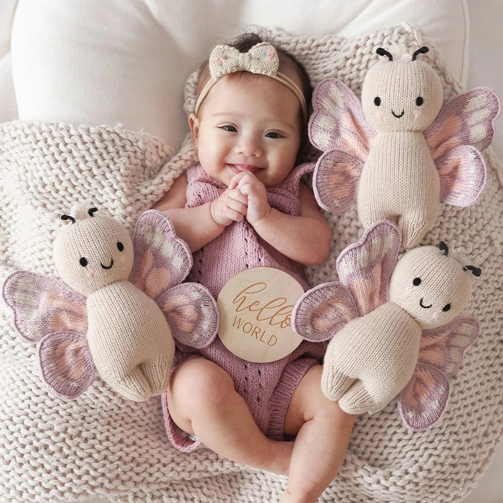 Baby Butterfly Hand Knit Doll - 7" cuddle+kind Lil Tulips