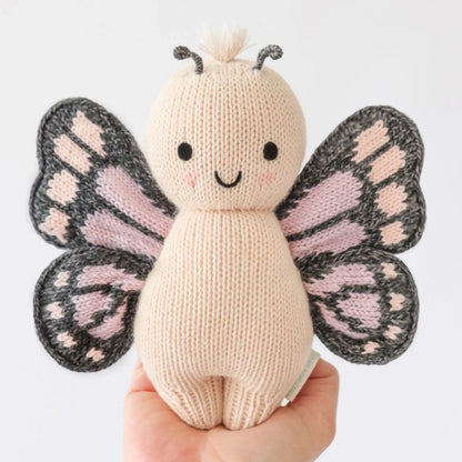 Baby Butterfly Peach Hand Knit Doll - 7" cuddle+kind Lil Tulips