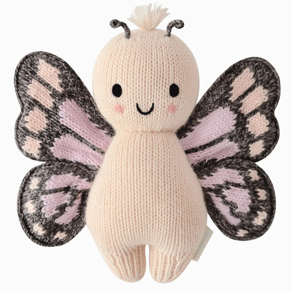 Baby Butterfly Peach Hand Knit Doll - 7" cuddle+kind Lil Tulips