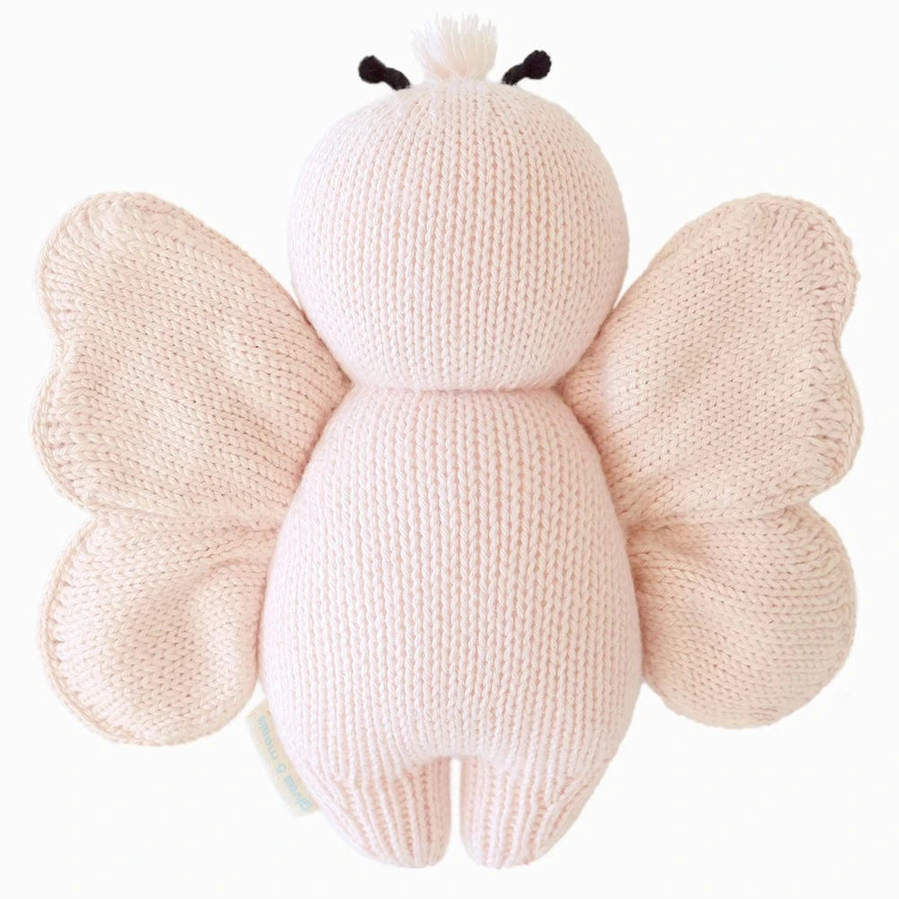 Baby Butterfly (Petal Pink) Hand Knit Doll - 7" cuddle+kind Lil Tulips