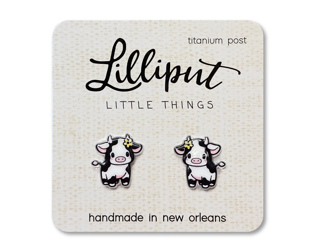 Baby Cow Earrings lilliput Lil Tulips