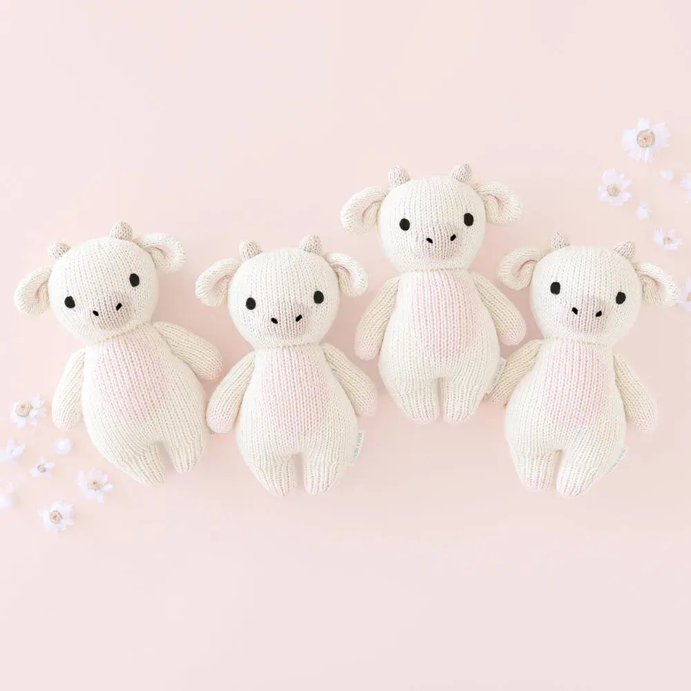 Baby Cow Strawberry Hand Knit cuddle+kind Lil Tulips