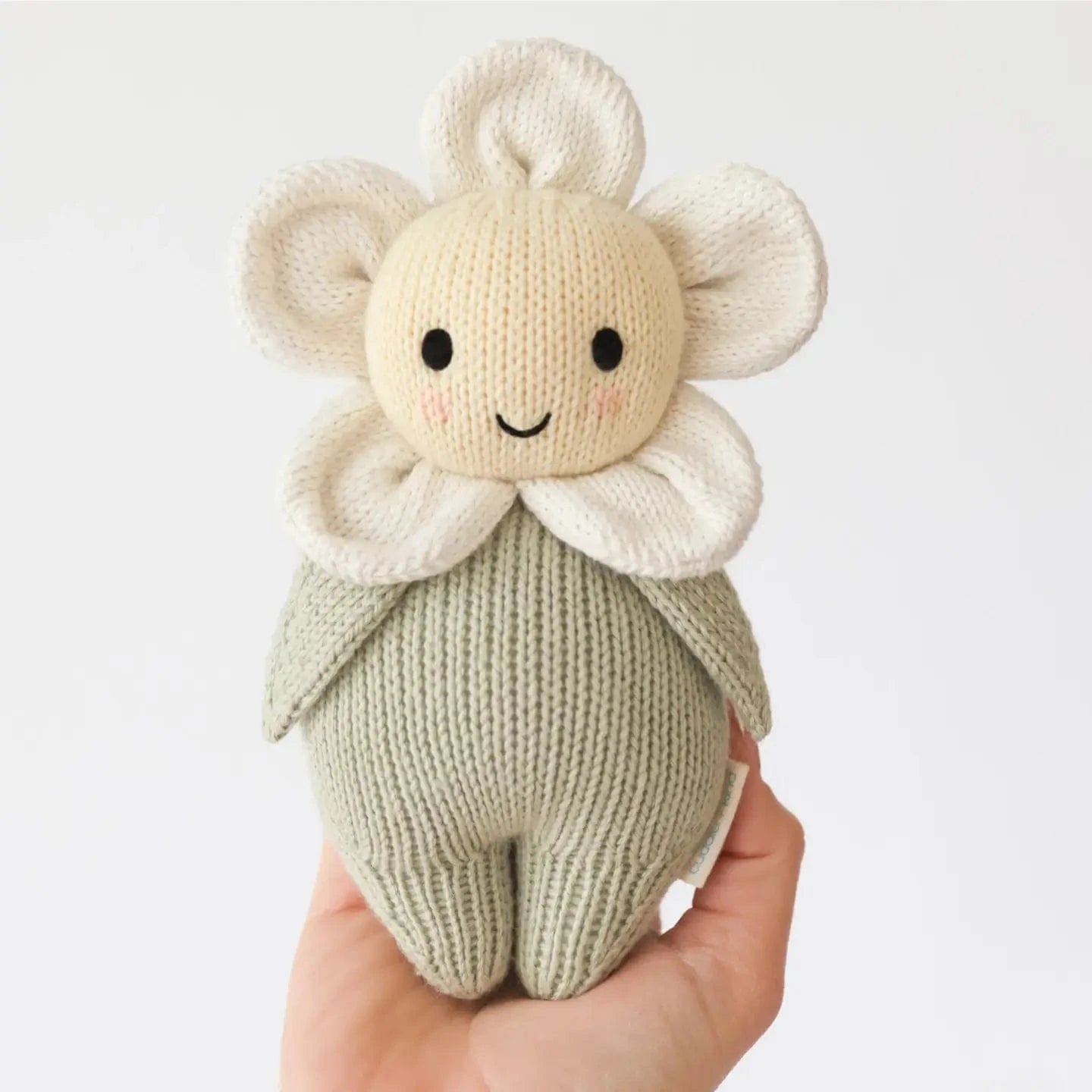Baby Daisy (Ivory) Hand Knit Doll cuddle+kind Lil Tulips