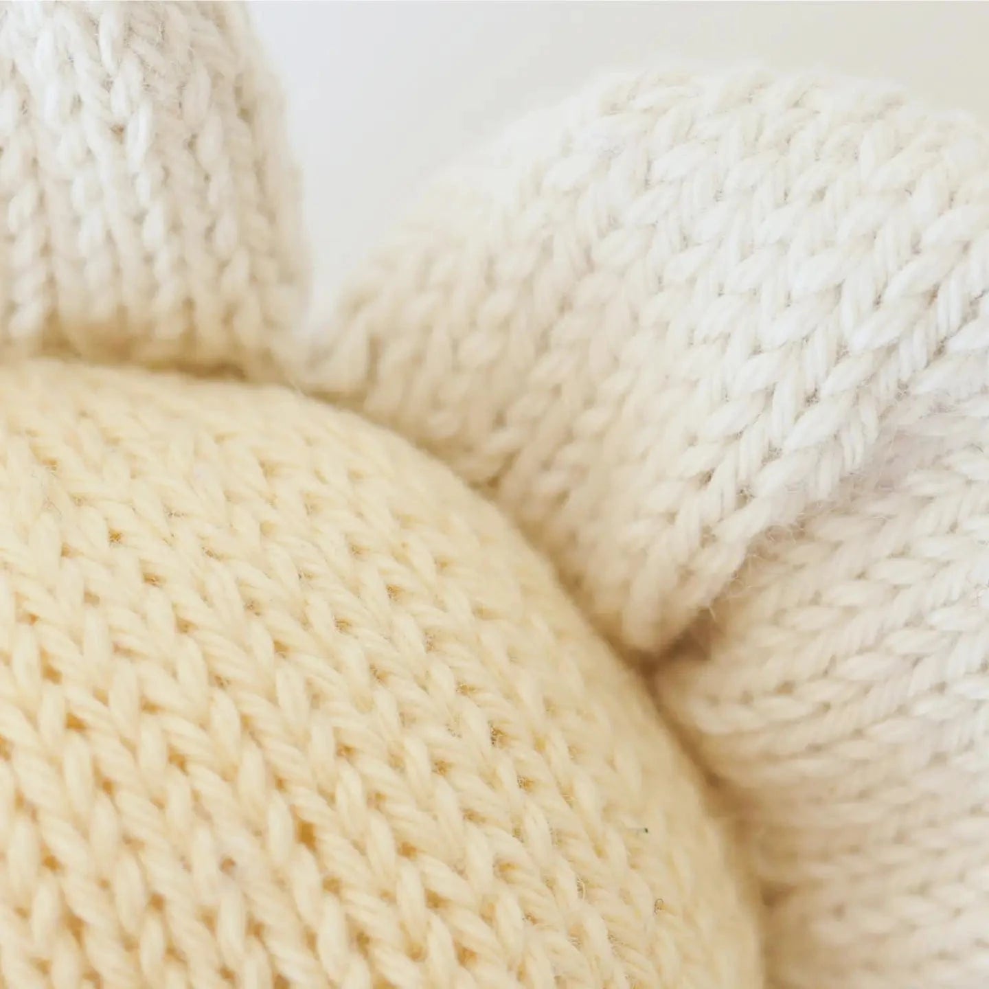 Baby Daisy (Ivory) Hand Knit Doll cuddle+kind Lil Tulips