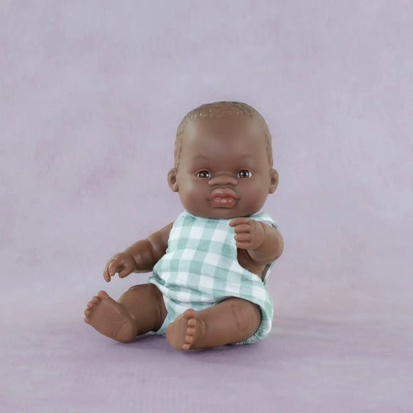 Baby Doll African Boy 8¼" Miniland Lil Tulips