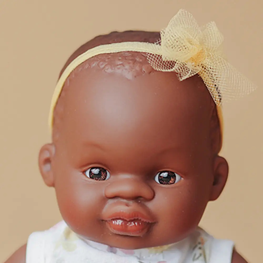 Baby Doll African Girl 8¼" Miniland Lil Tulips