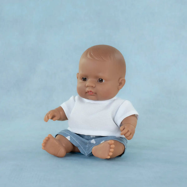 Baby Doll Hispanic Boy 8¼" Miniland Lil Tulips