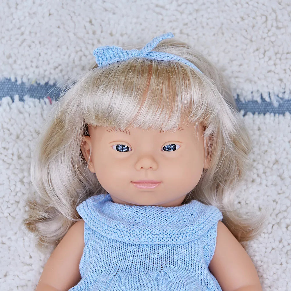 Baby Down Syndrome Caucasian Girl Miniland Lil Tulips
