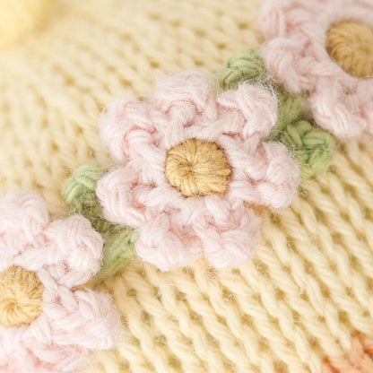 Baby Duckling (Blush Floral) Hand Knit Doll - 7" cuddle+kind Lil Tulips