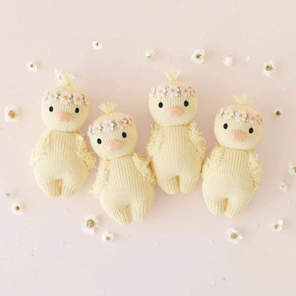 Baby Duckling (Blush Floral) Hand Knit Doll - 7" cuddle+kind Lil Tulips