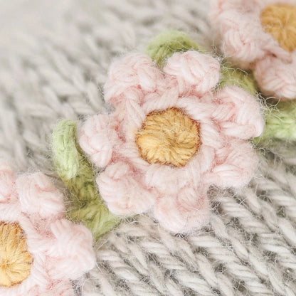 Baby Elephant (Blush Floral) Hand Knit Doll - 7" cuddle+kind Lil Tulips