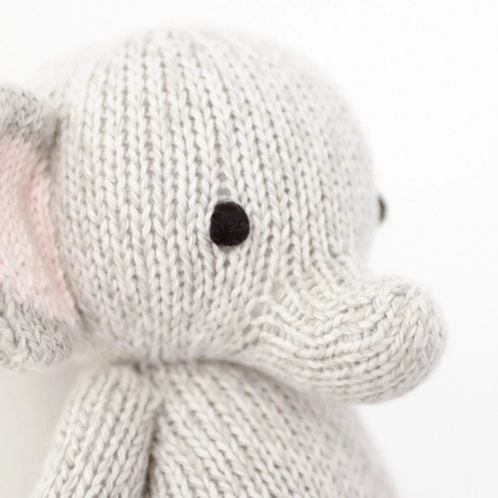 Baby Elephant Hand Knit Doll - 7" cuddle+kind Lil Tulips