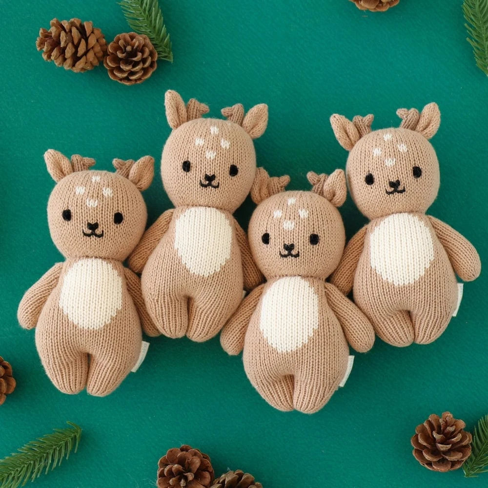 Baby Fawn Hand Knit Doll - 7" cuddle+kind Lil Tulips