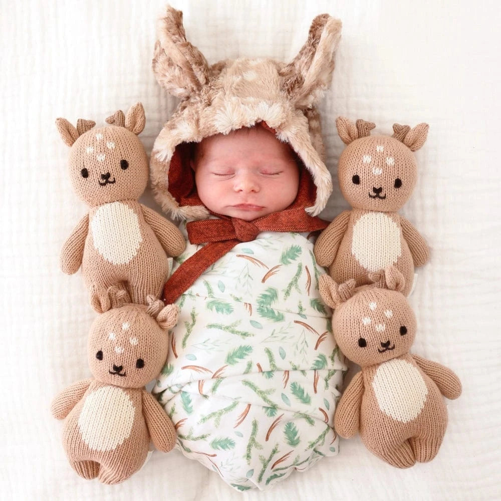 Baby Fawn Hand Knit Doll - 7" cuddle+kind Lil Tulips