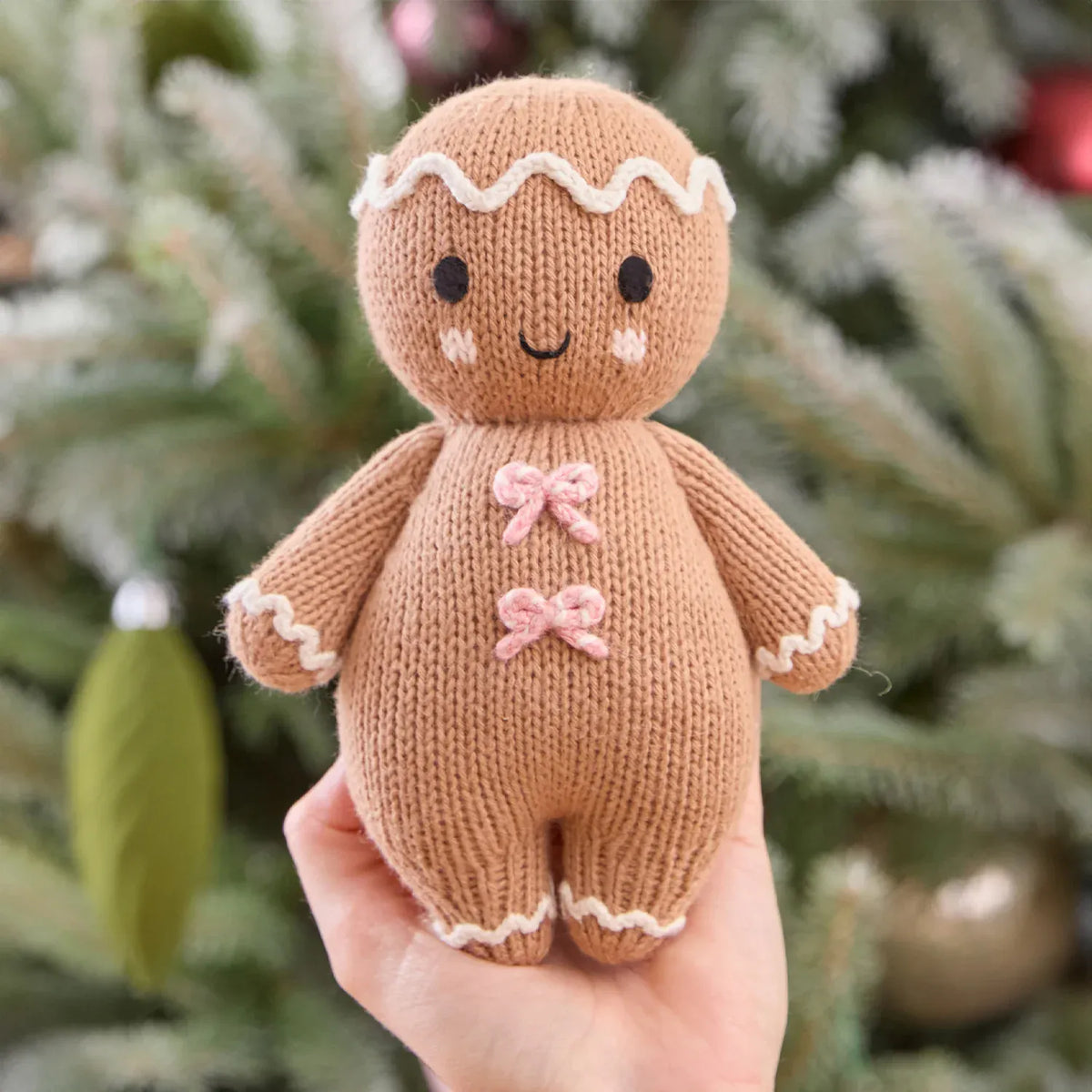 Baby Gingerbread (candy swirl) Hand Knit cuddle+kind Lil Tulips