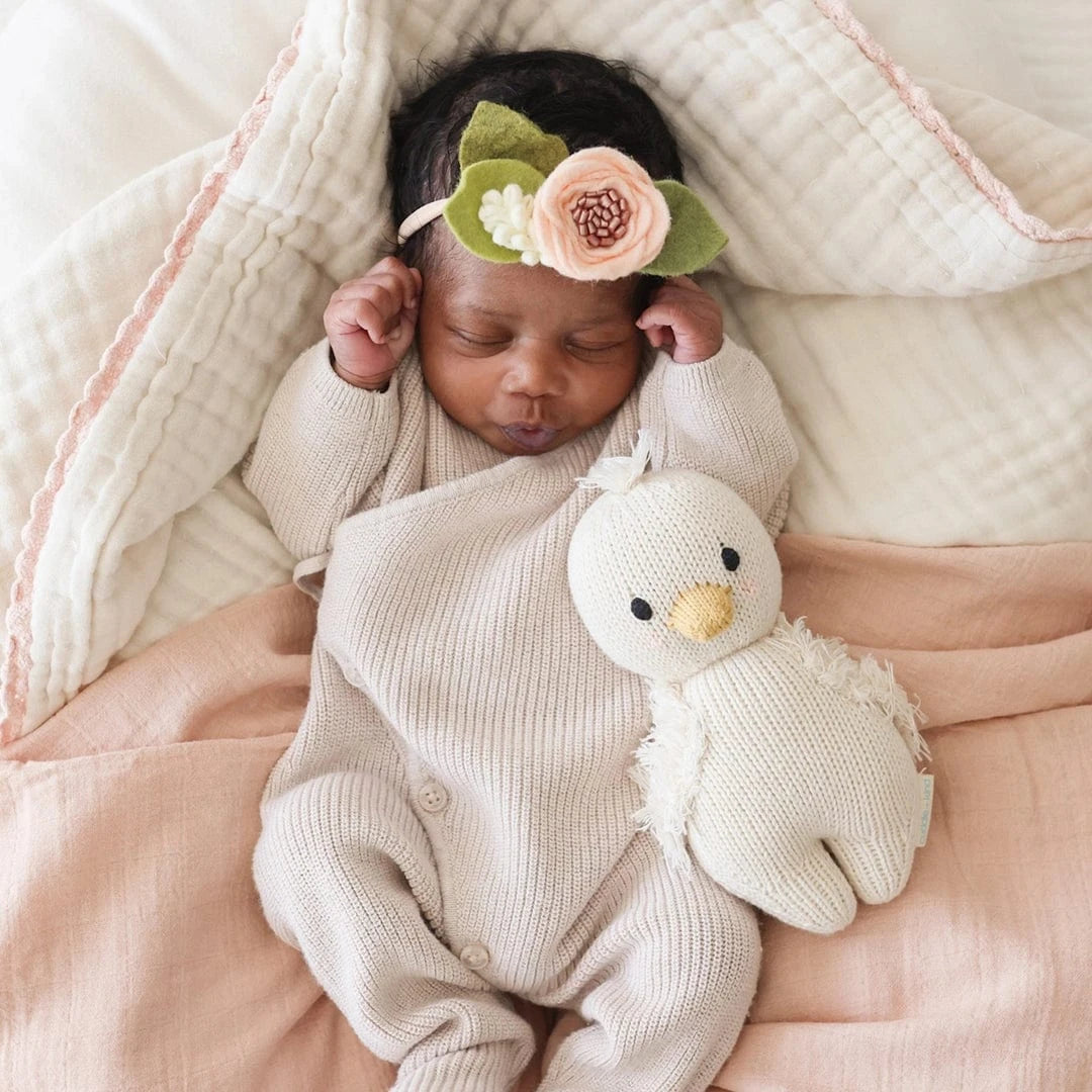 Baby Gosling Hand Knit Doll - 7" cuddle+kind Lil Tulips