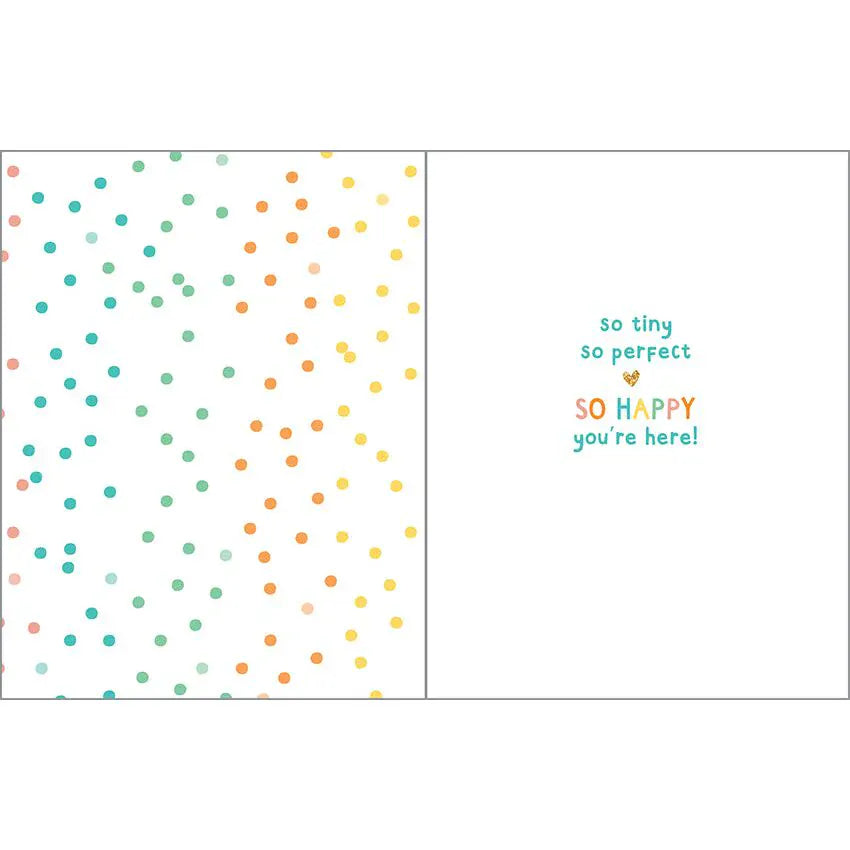 Baby Greeting Card - Sweet Baby Dots Gina B Designs Lil Tulips