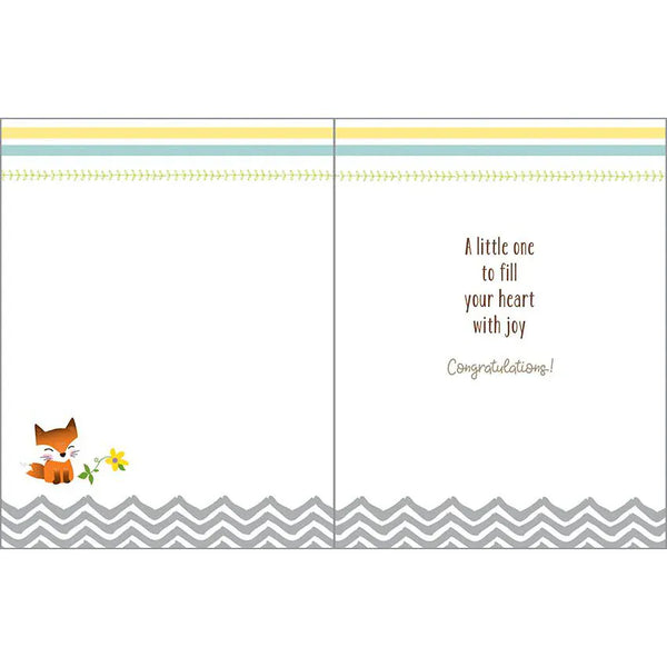Baby Greeting Card - Woodland Baby Gina B Designs Lil Tulips