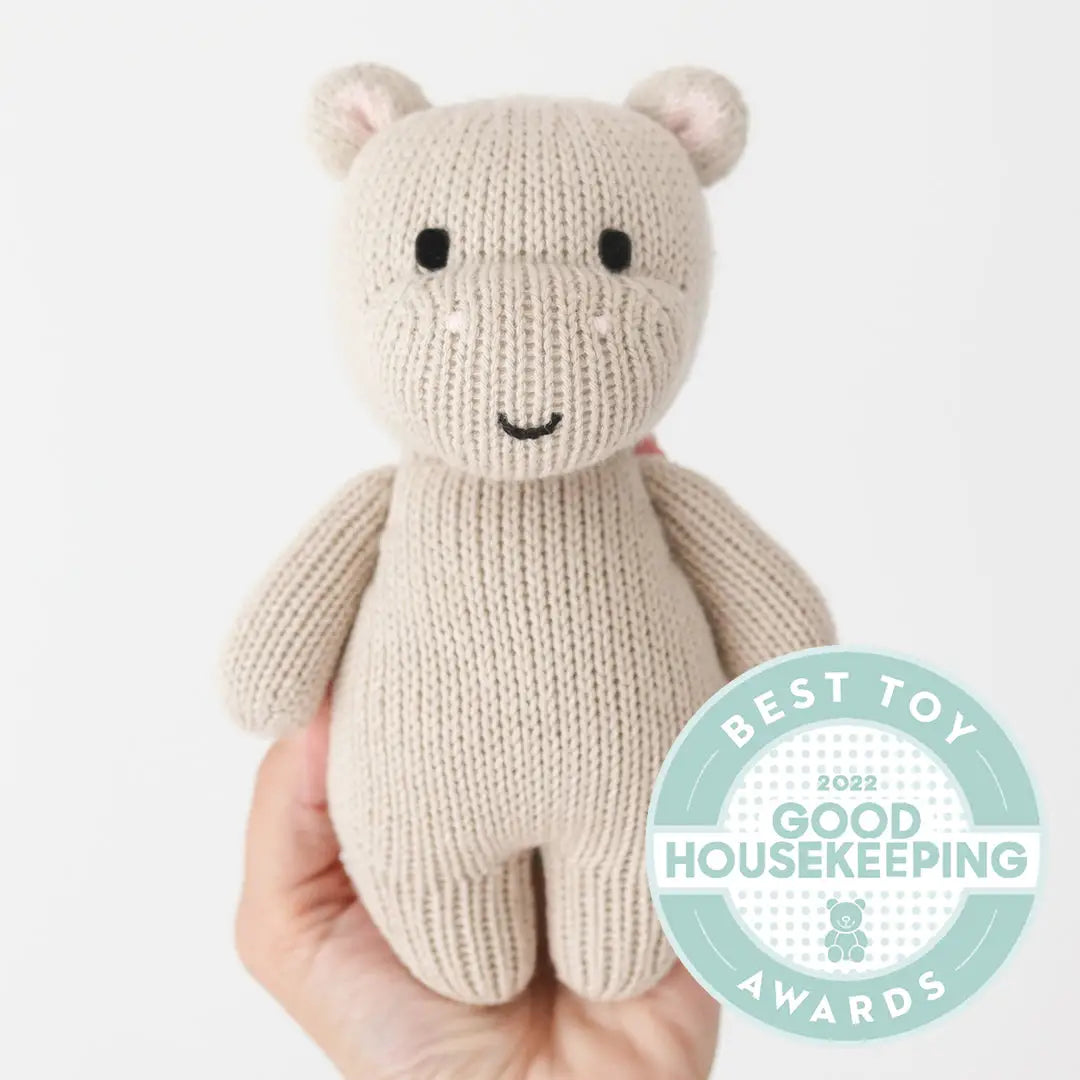 Baby Hippo Pebble Hand Knit cuddle+kind Lil Tulips
