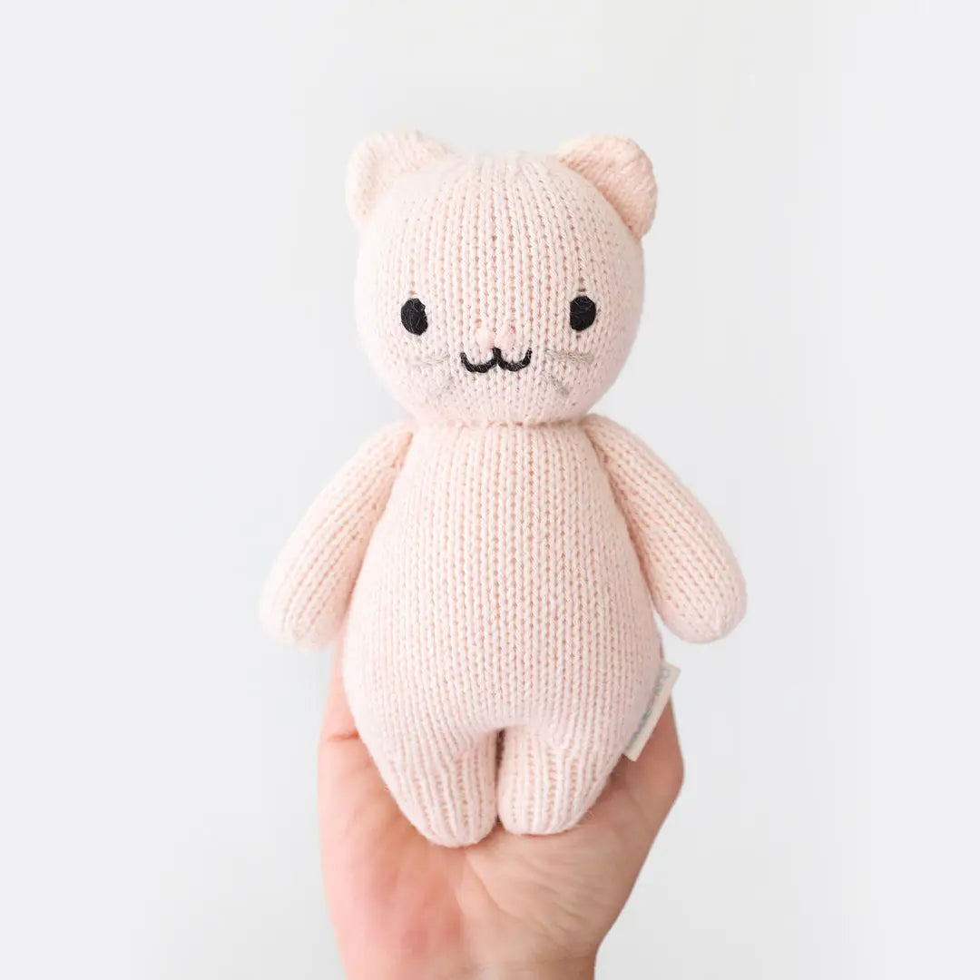 Baby Kitten Blush Hand Knit cuddle+kind Lil Tulips