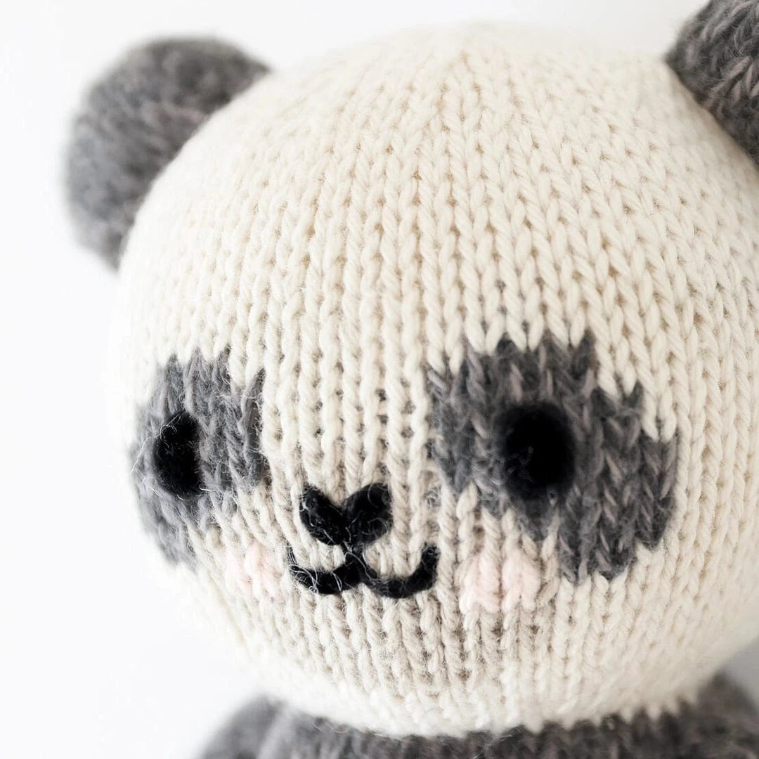 Baby Panda Hand Knit Doll - 7" cuddle+kind Lil Tulips
