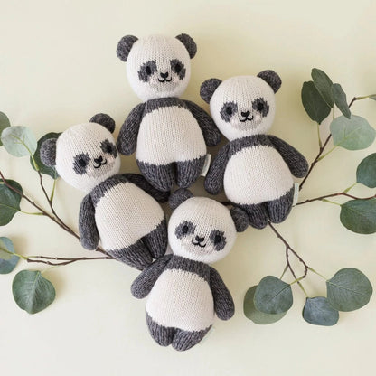 Baby Panda Hand Knit Doll - 7" cuddle+kind Lil Tulips