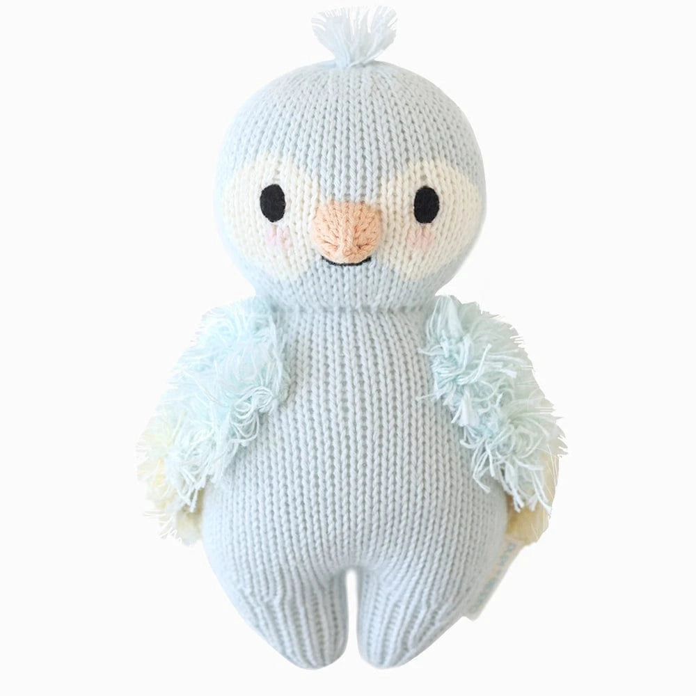 Baby Parrot (Sky Blue) Hand Knit Doll - 7" cuddle+kind Lil Tulips