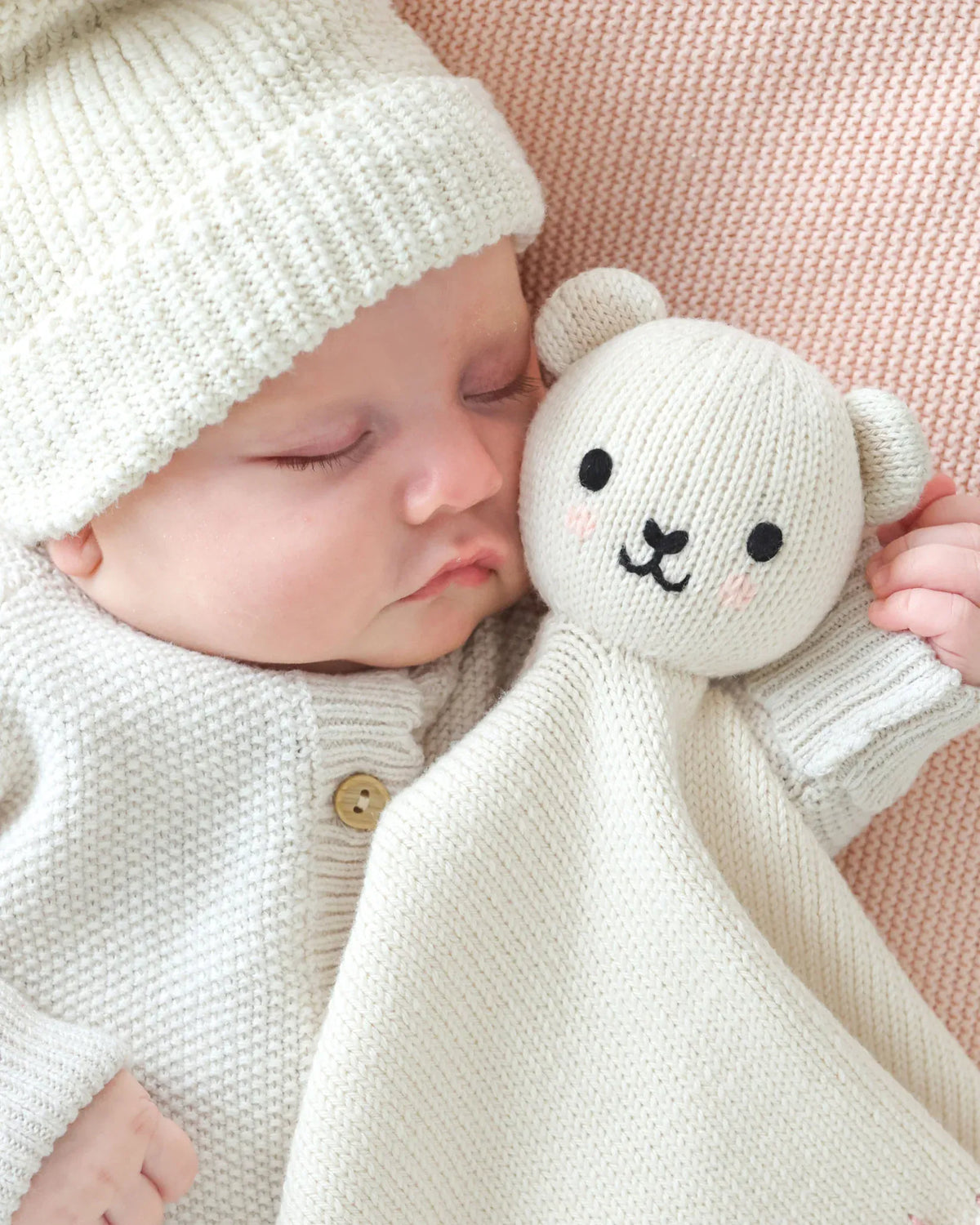 Baby Polar Bear Lovey cuddle+kind Lil Tulips