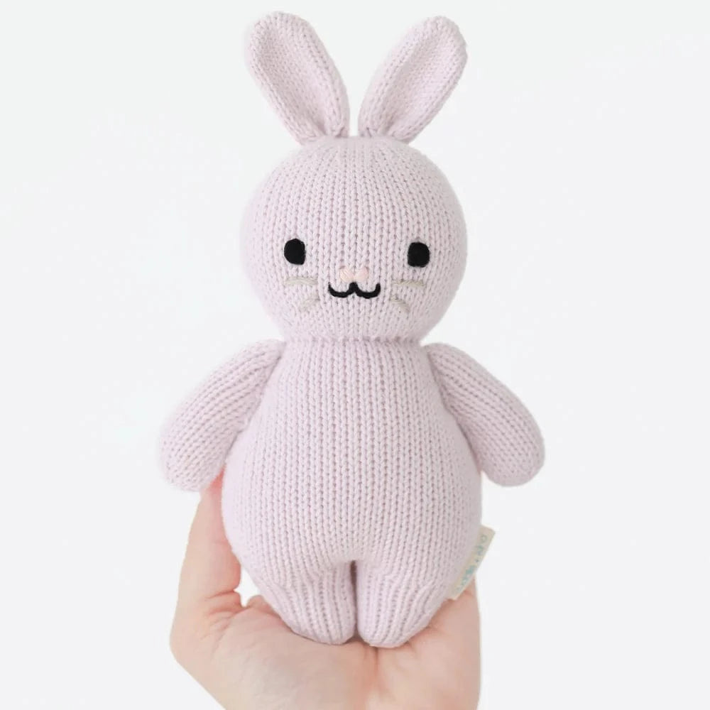 Baby Rabbit Lavender Hand Knit cuddle+kind Lil Tulips