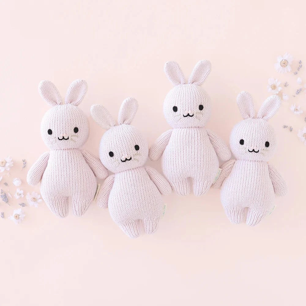 Baby Rabbit Lavender Hand Knit cuddle+kind Lil Tulips